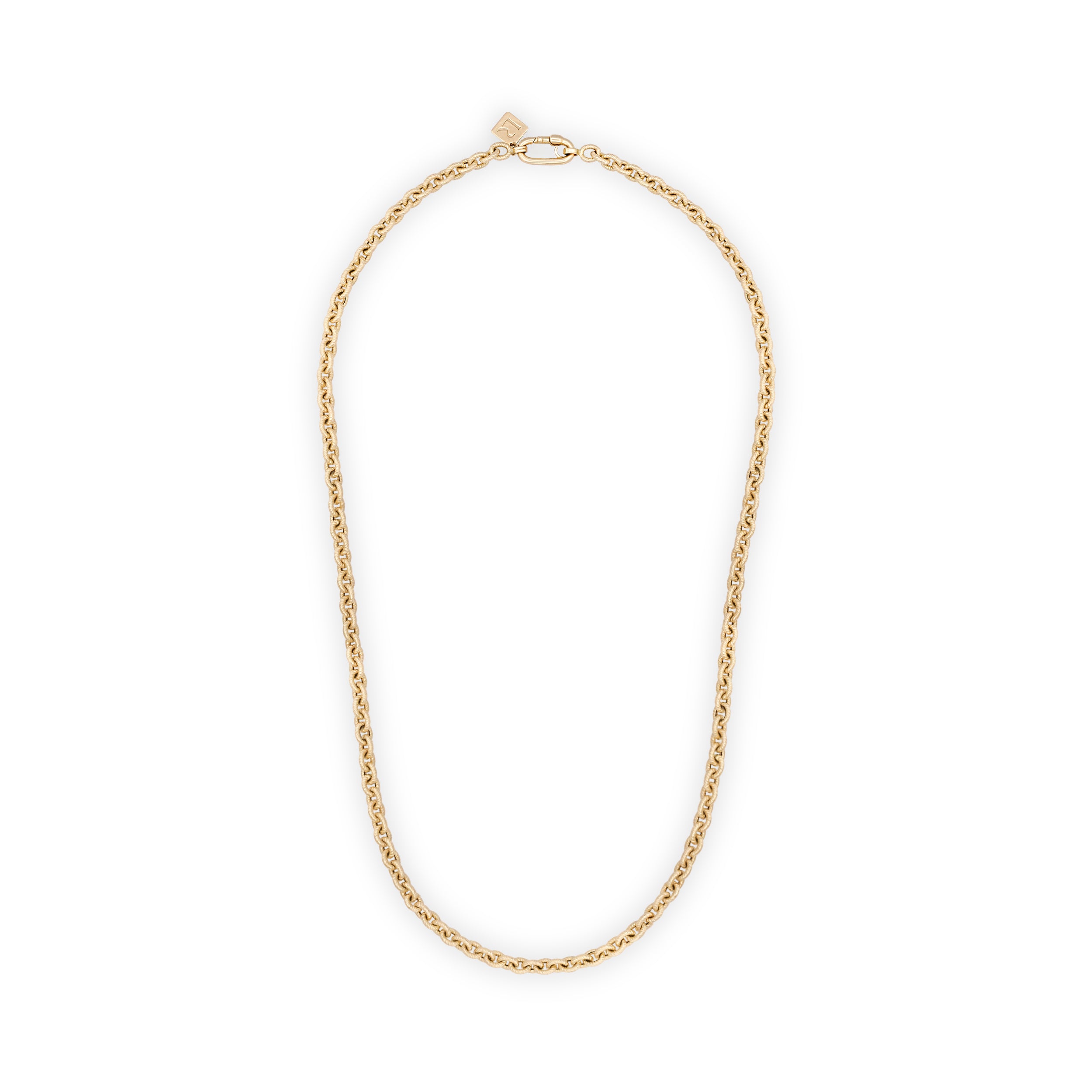Lee Brushed Yellow Gold Cable Long Chain