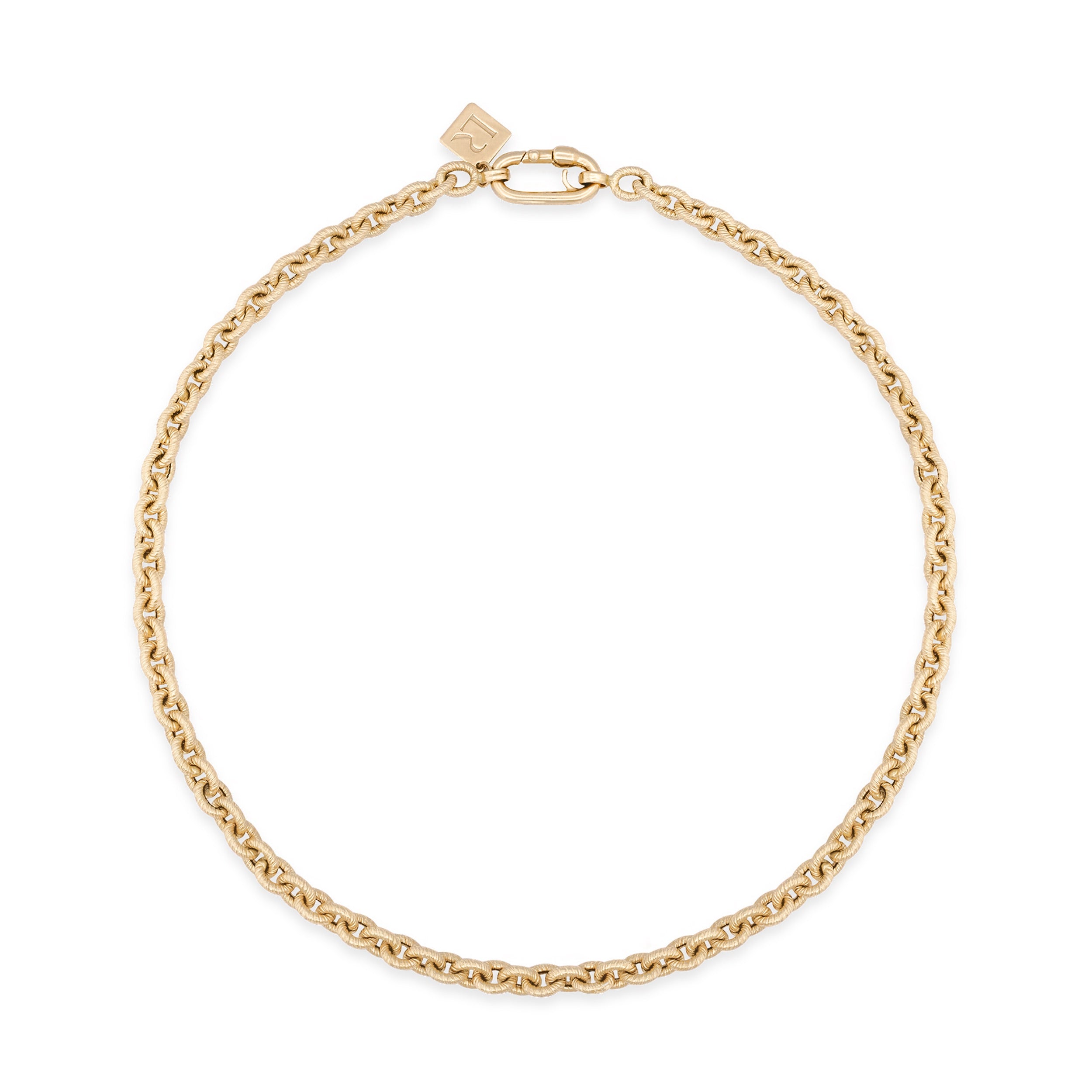 Lee Cable Brushed Yellow Gold Necklace