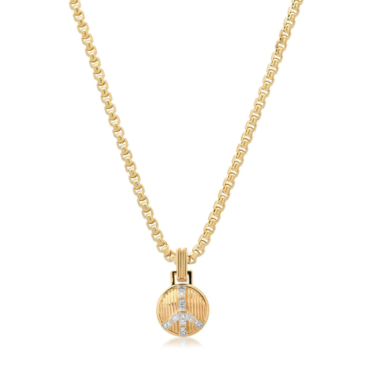 Mini-Size Peace Pendant, Diamonds