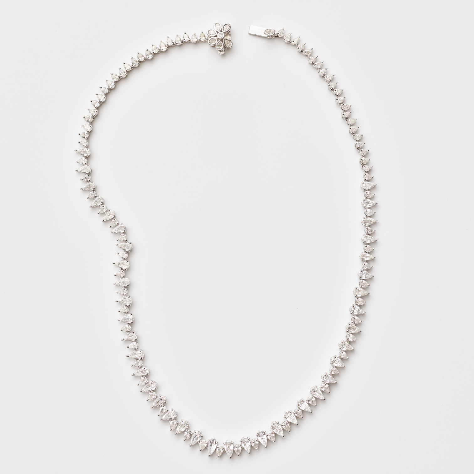 Pear Step-Cut Diamond Necklace