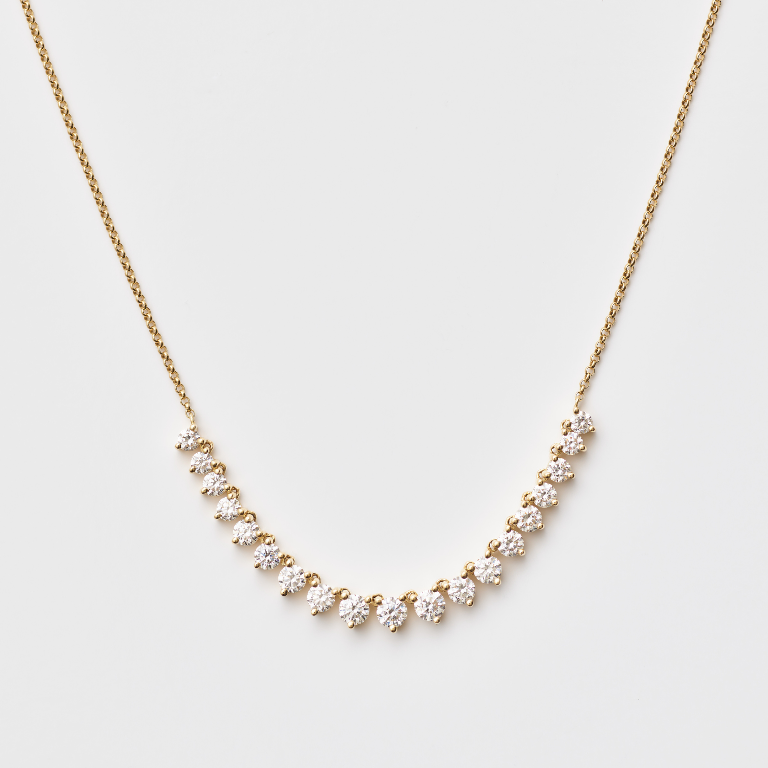 Diamond Claw-Set Chain Necklace