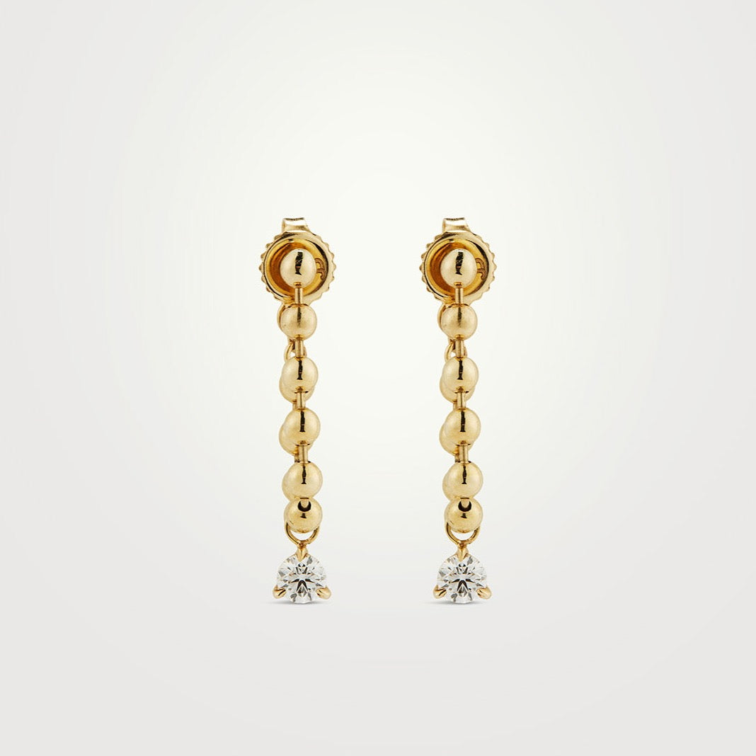 Lab Diamond Droplet Earrings