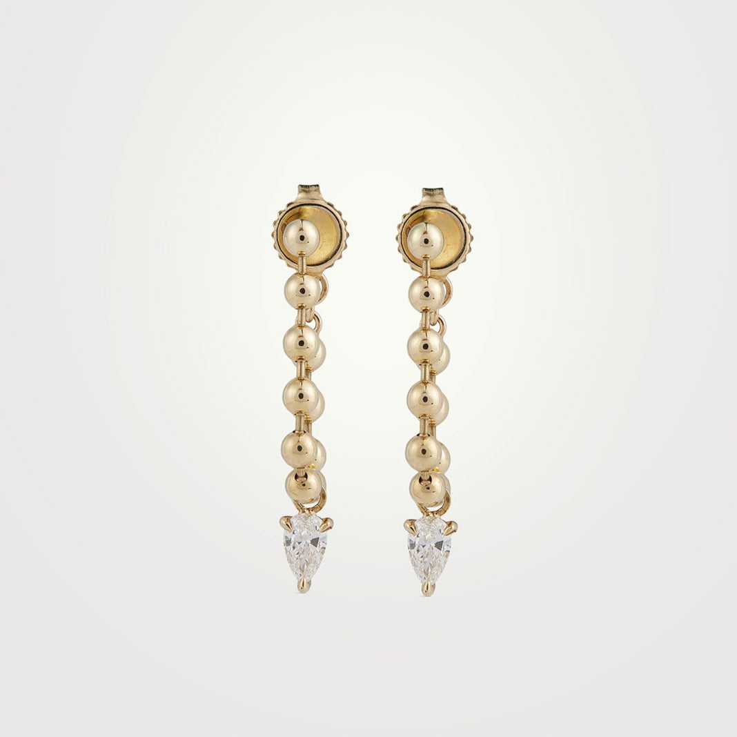 Lab Diamond Droplet Earrings