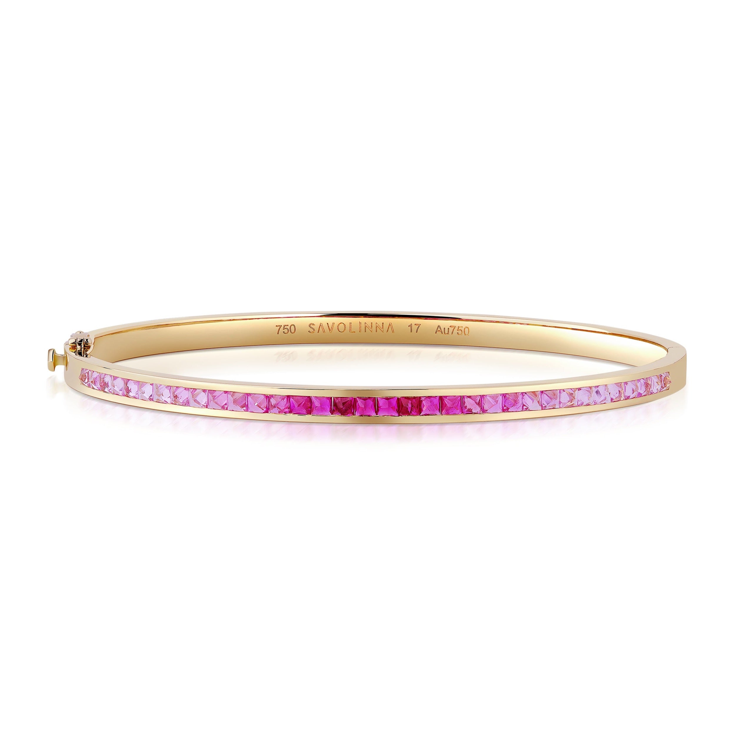 Be-Spiked Bangle, Pink Sapphires