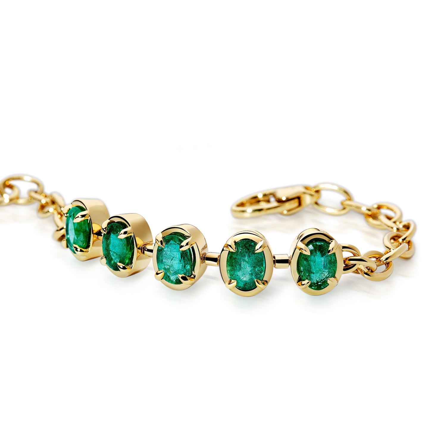 Capsule Collection: Oval Shape Emerald Bracelet