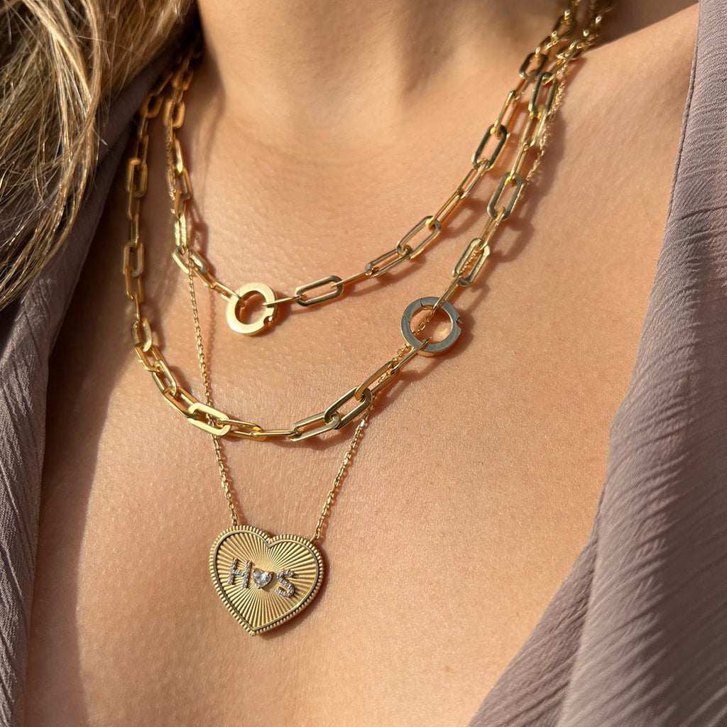 A2Z Heart Shape Diamond Necklace