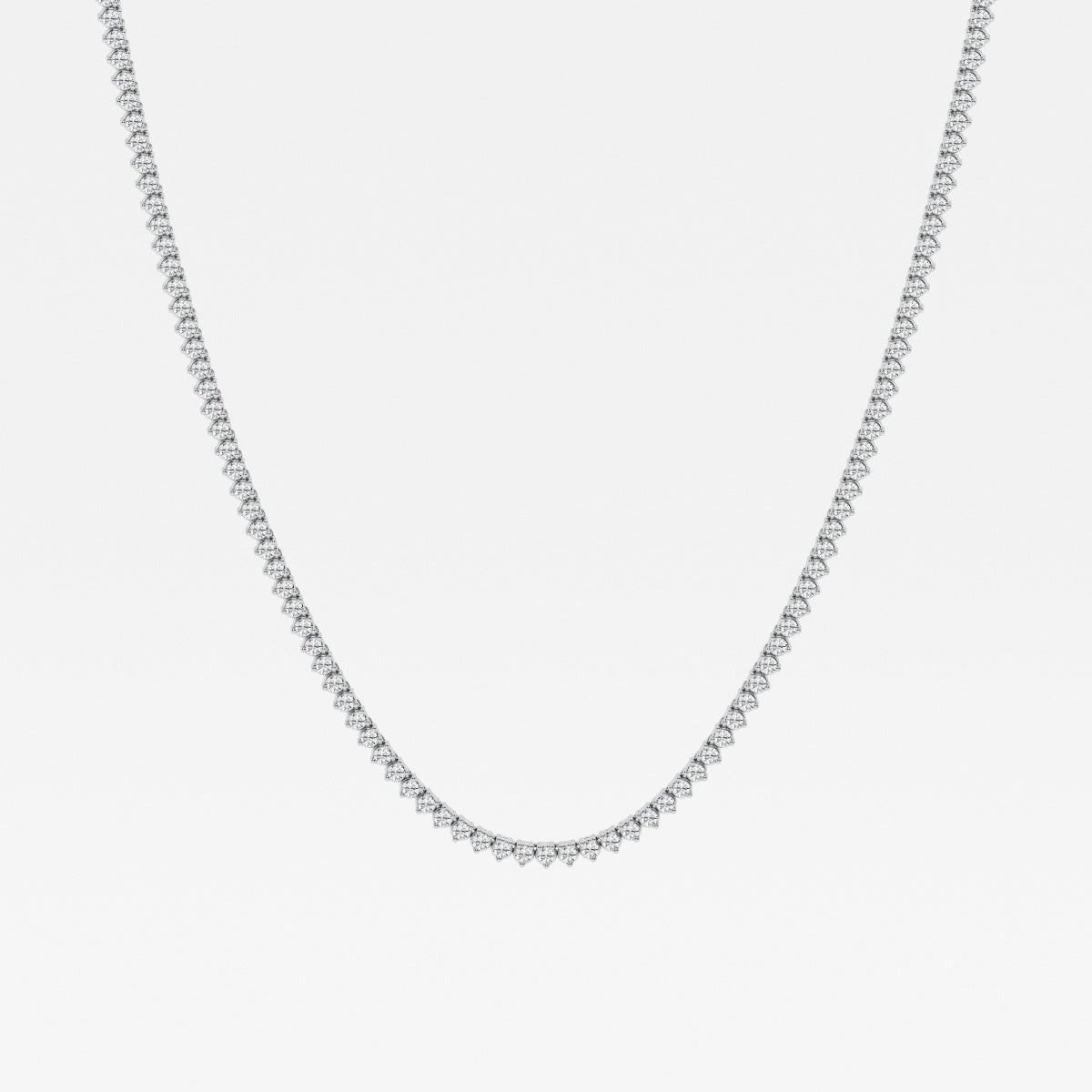 Mini-Diamond (Three-Prong) Tennis Necklace