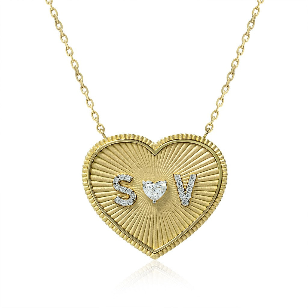 A2Z Heart Shape Diamond Necklace
